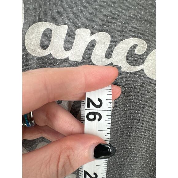 Show Me Your Mumu Top Womens Small Gray Graphic Tee Star Moon Dance Cozy - Picture 4 of 5